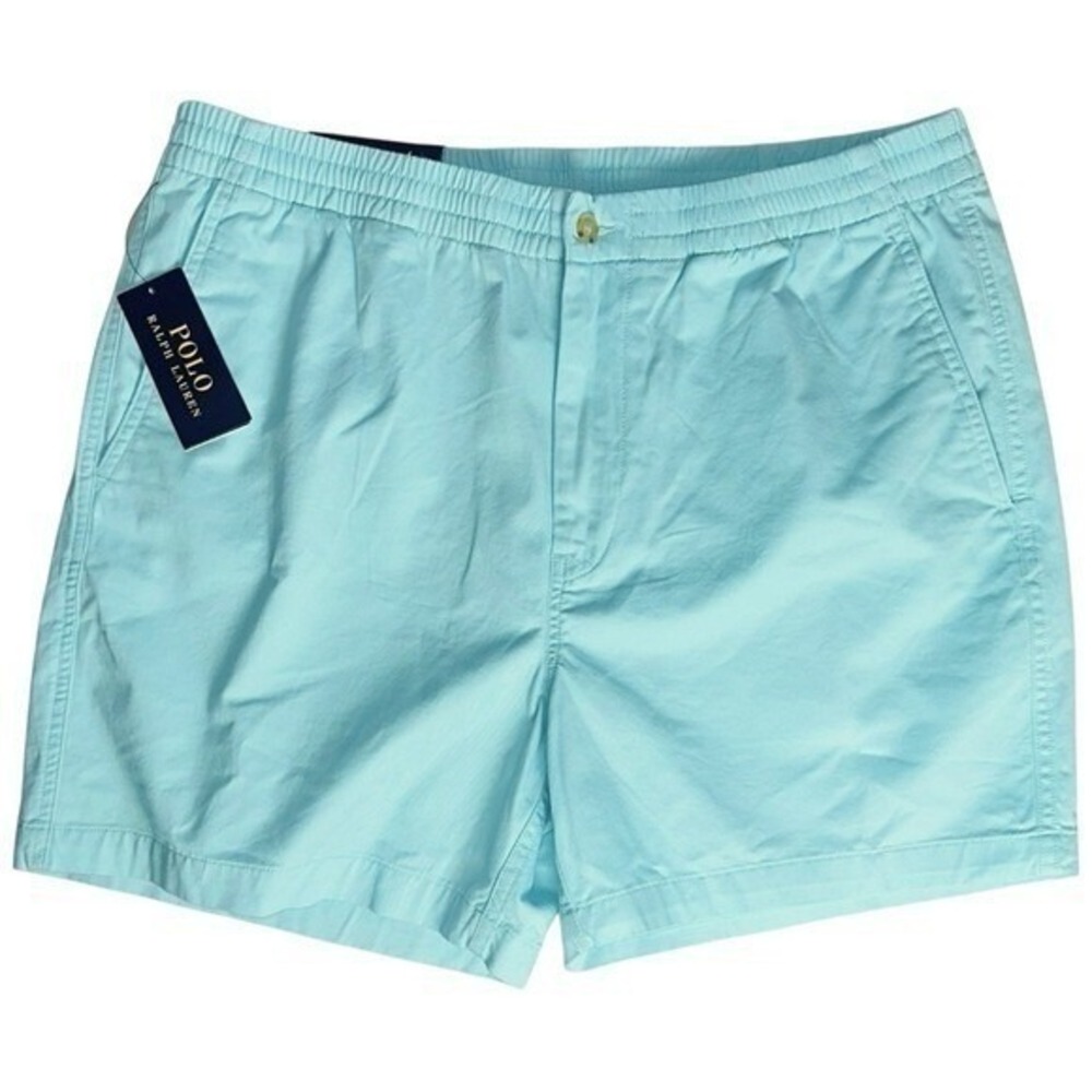 Polo Ralph Lauren Mens XL Stretch Classic Fit‎ 5.5" Inseam Shorts Soft Aqua Blue